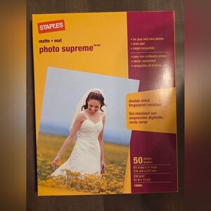 Staples Photo Paper Matte. NEW